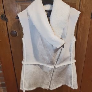 Faux shearling grey and ivory vest